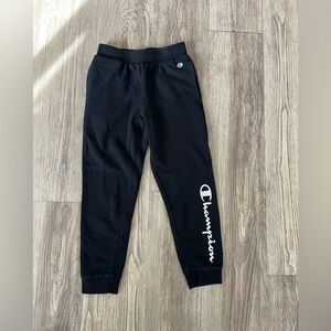 Girls Champion Black Sweatpants with Logo